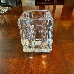 Towle Crystal Square Votive Tealight Candle Holder